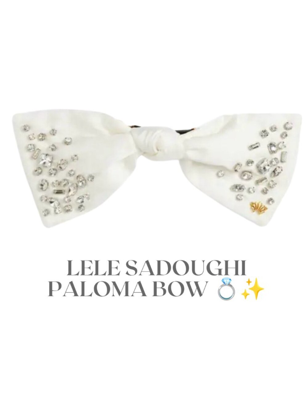 💍 LELE SADOUGHI | PALOMA JEWELED BIRTHSTONE BOW - APRIL DIAMOND